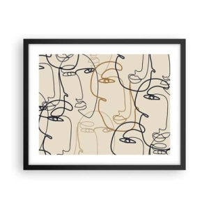 Plagát v čiernom ráme - Portrét znásobený - 50x40 cm