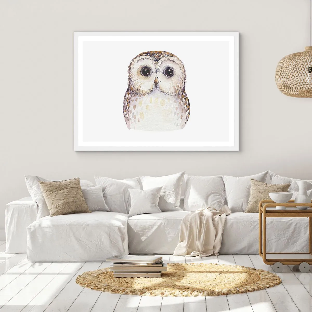 Plagát v bielom ráme - Pozri sa mi do očí - 100x70 cm