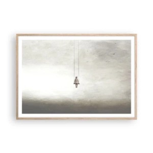 Plagát v ráme zo svetlého duba - Dieťa v nás - 100x70 cm