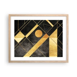 Plagát v ráme zo svetlého duba - Slnko púšte - 50x40 cm