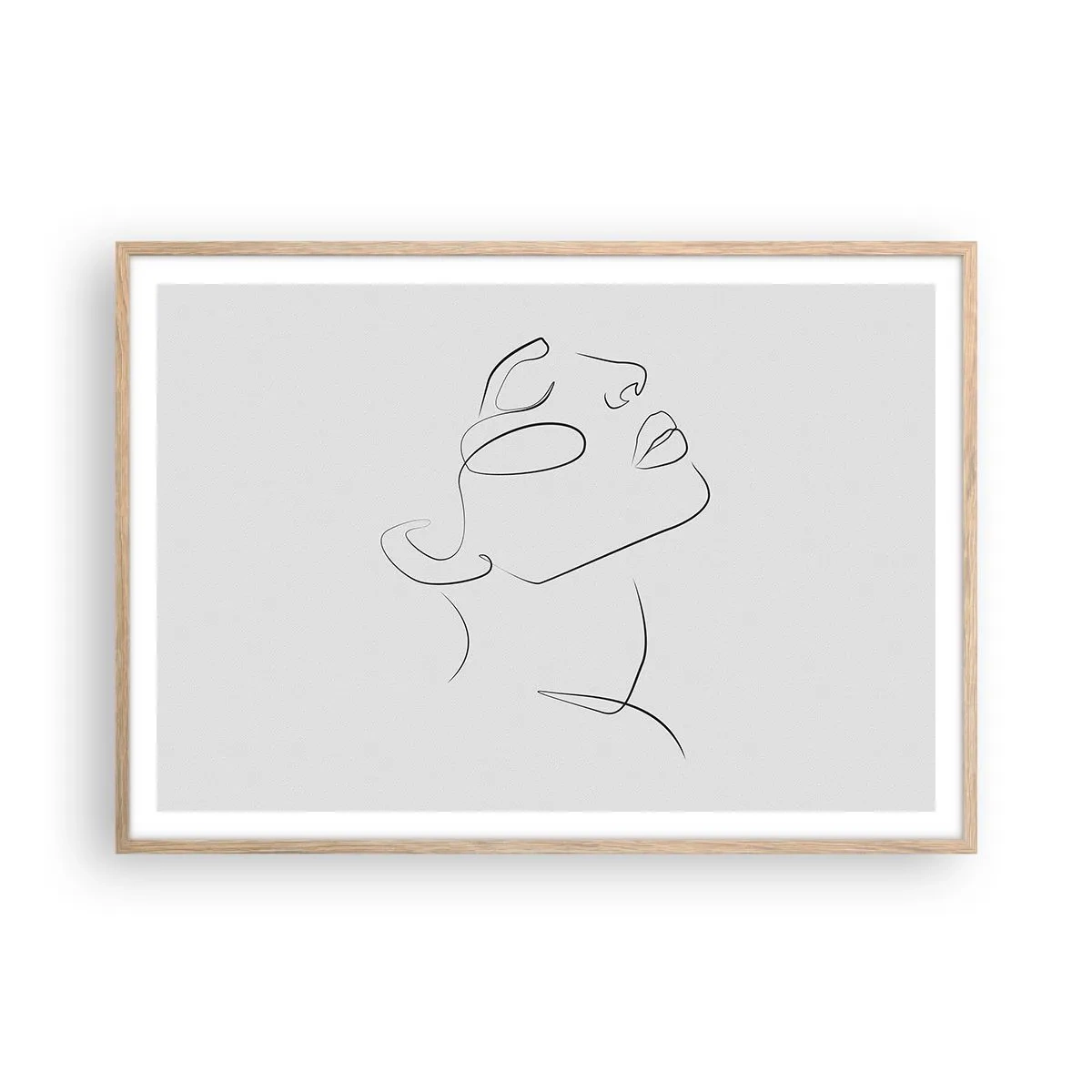 Plagát v ráme zo svetlého duba - Meandre sna - 100x70 cm