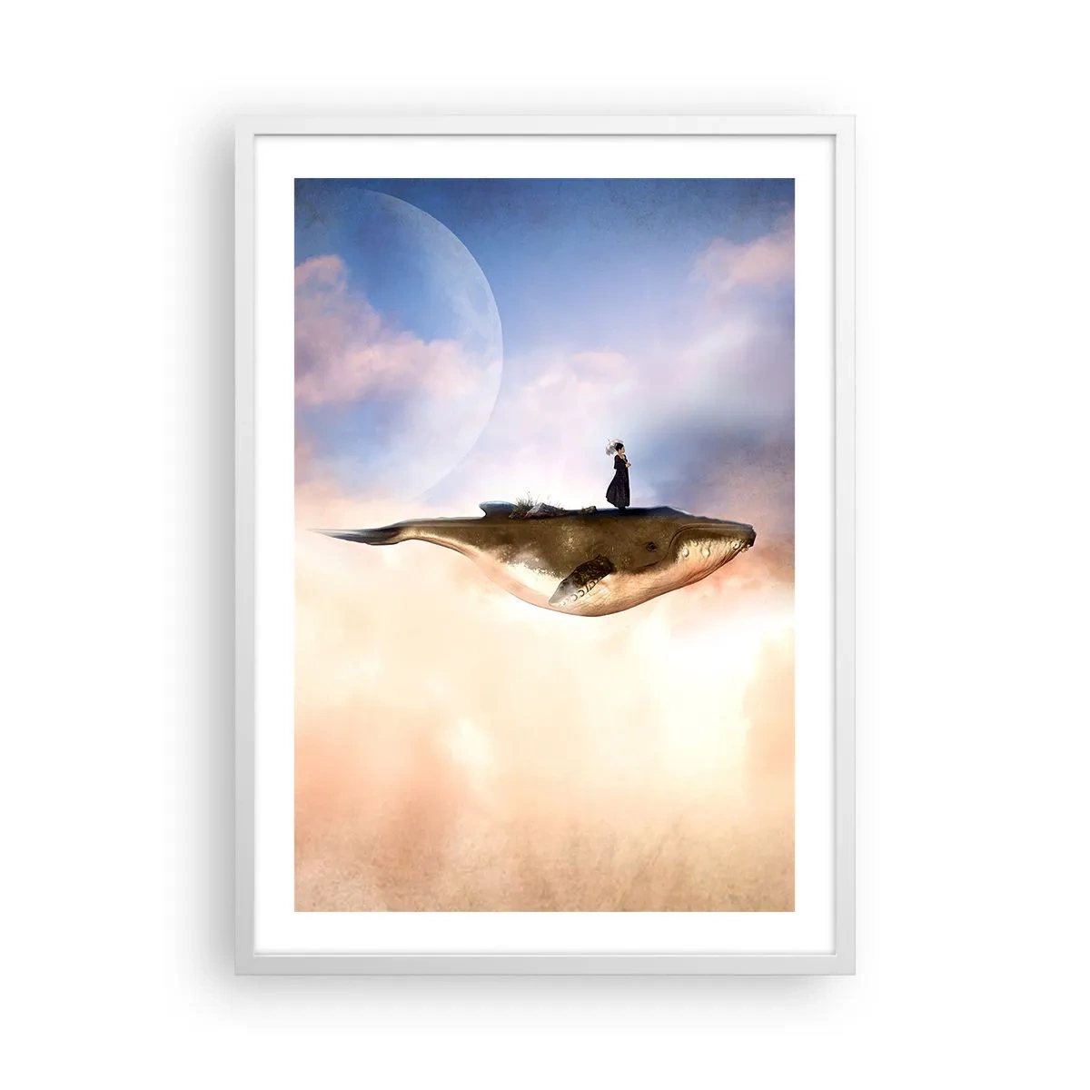 Plagát v bielom ráme - Surrealistická cesta - 50x70 cm