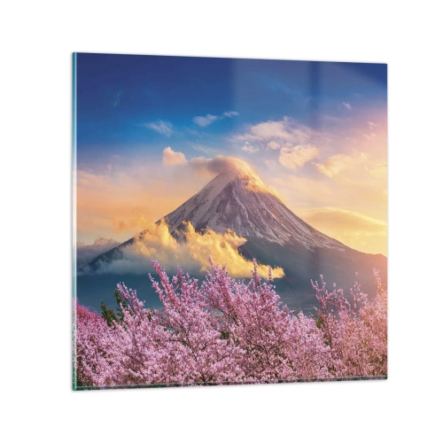 Obraz na skle - Japonská sviatosť - 30x30 cm