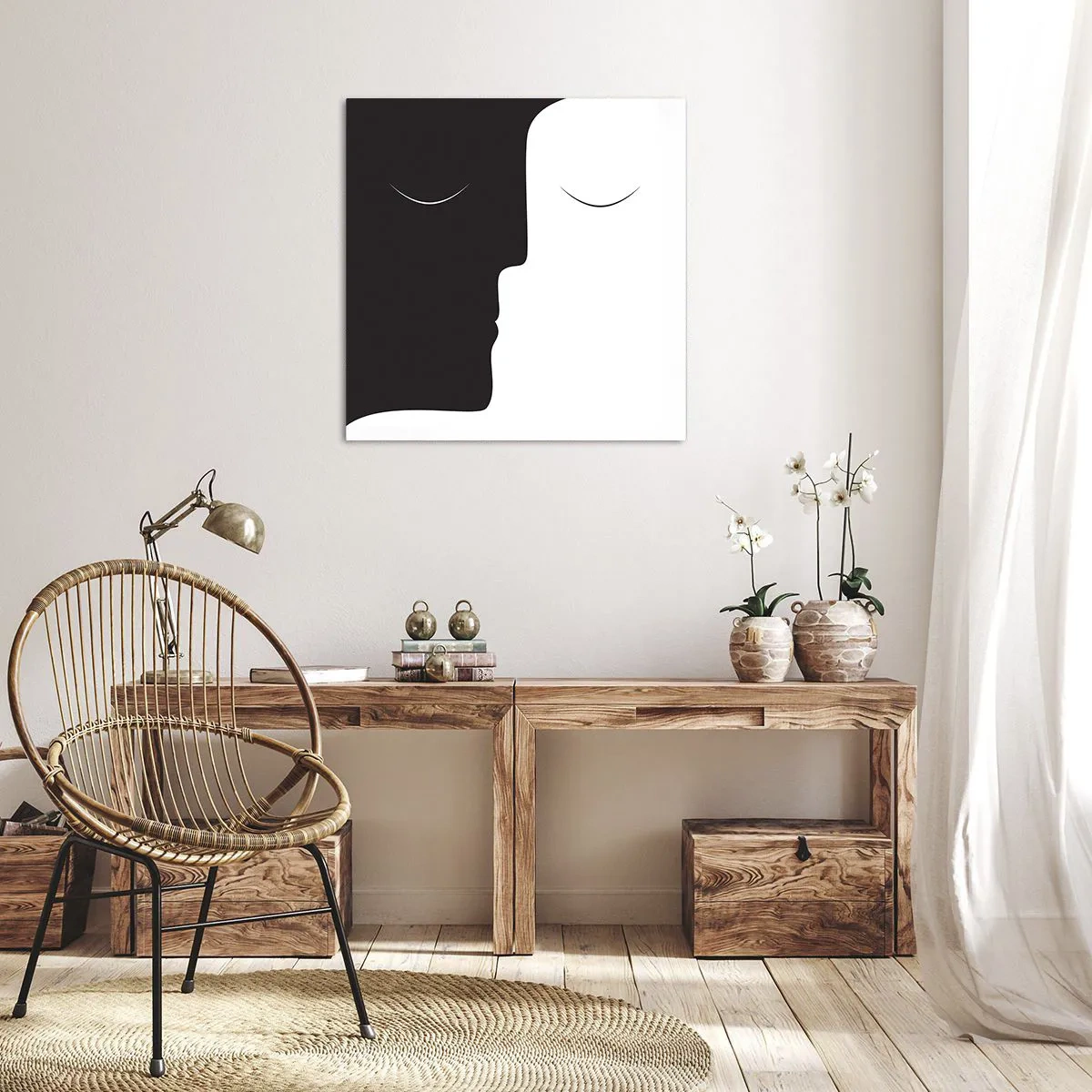 Obraz na plátne - Jednota protikladov - 60x60 cm