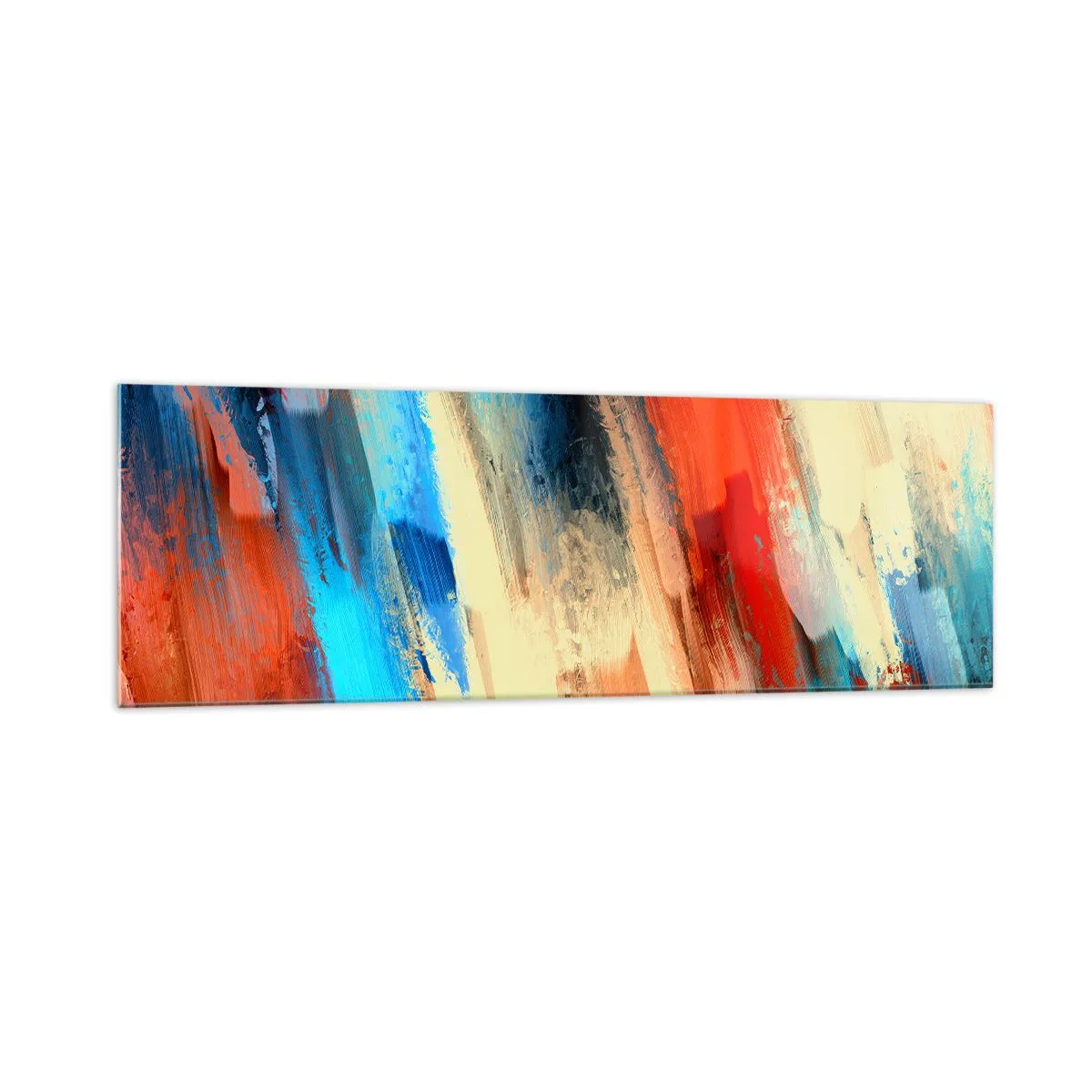 Obraz na skle - Vodopád farieb - 160x50 cm