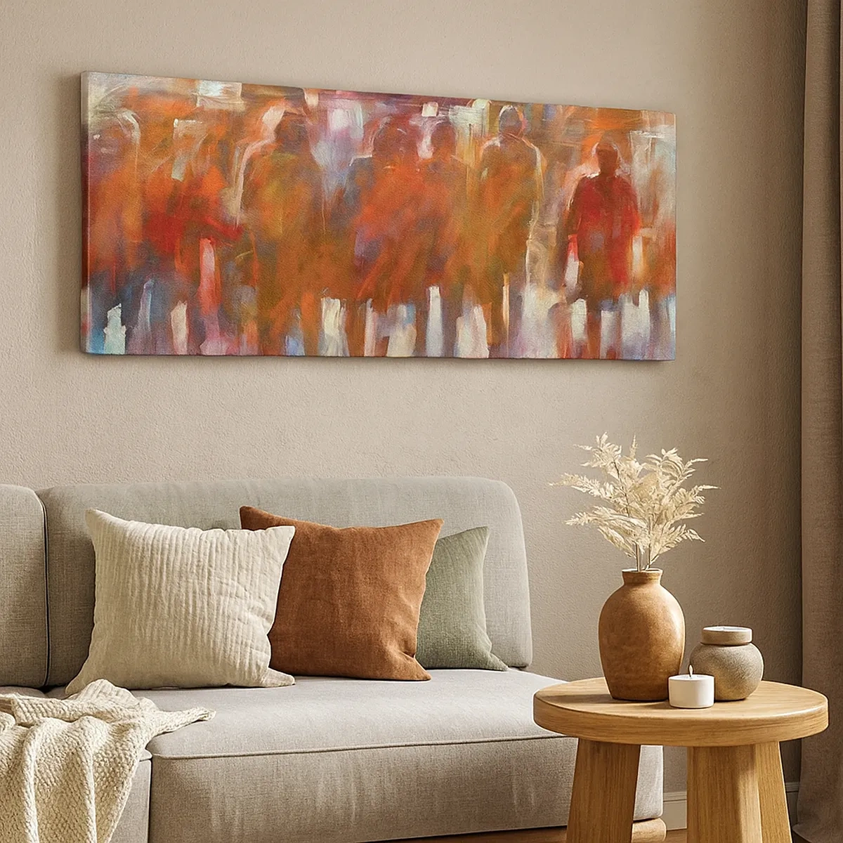 Obraz na plátne - Rovnocenní v daždi a hmle - 30x30 cm