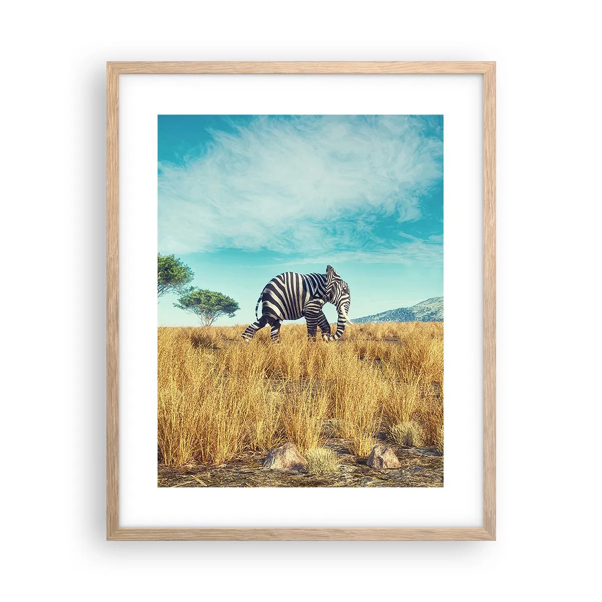 Plagát v ráme zo svetlého duba - Šedá už nie je v móde - 40x50 cm