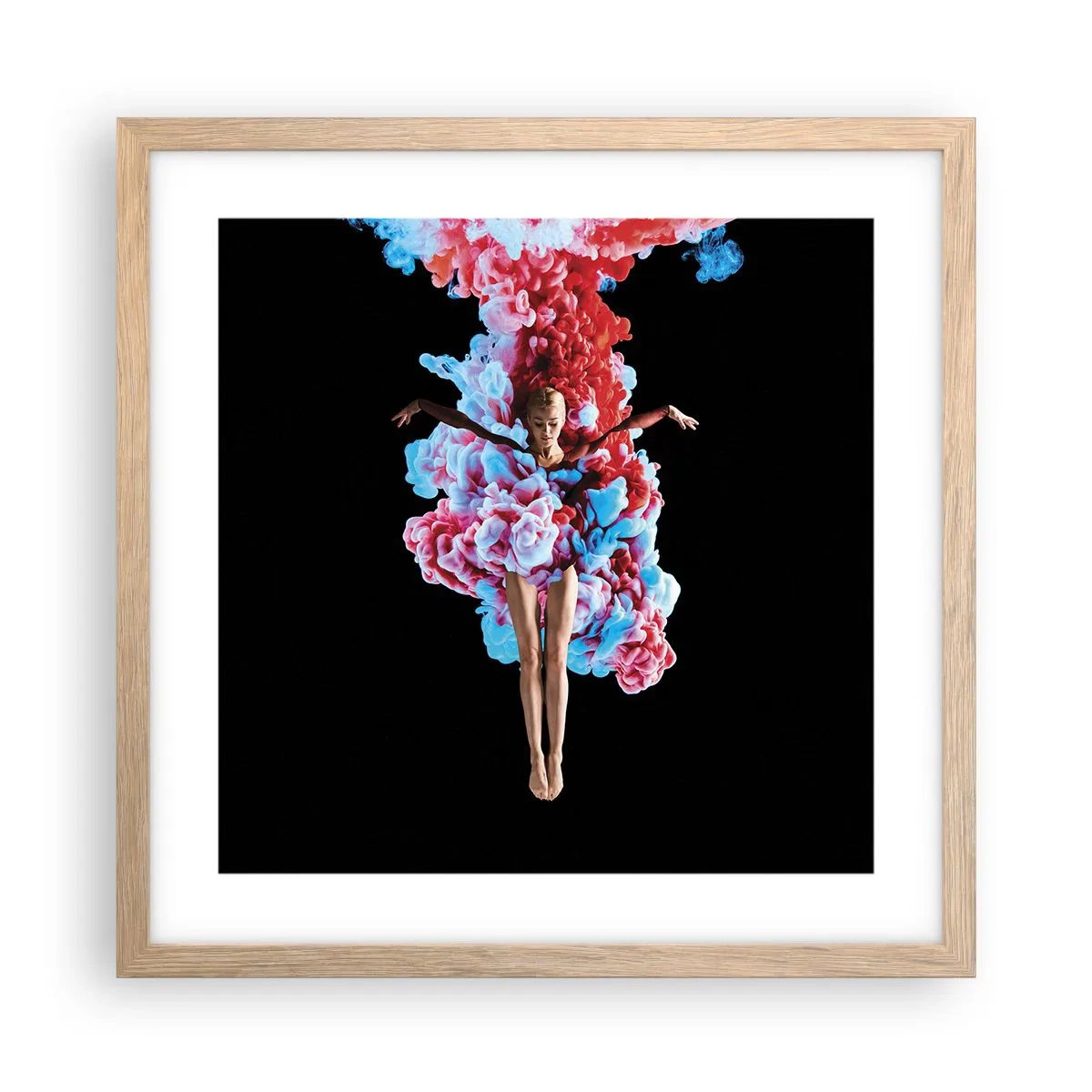 Plagát v ráme zo svetlého duba - V plnom kvete - 40x40 cm