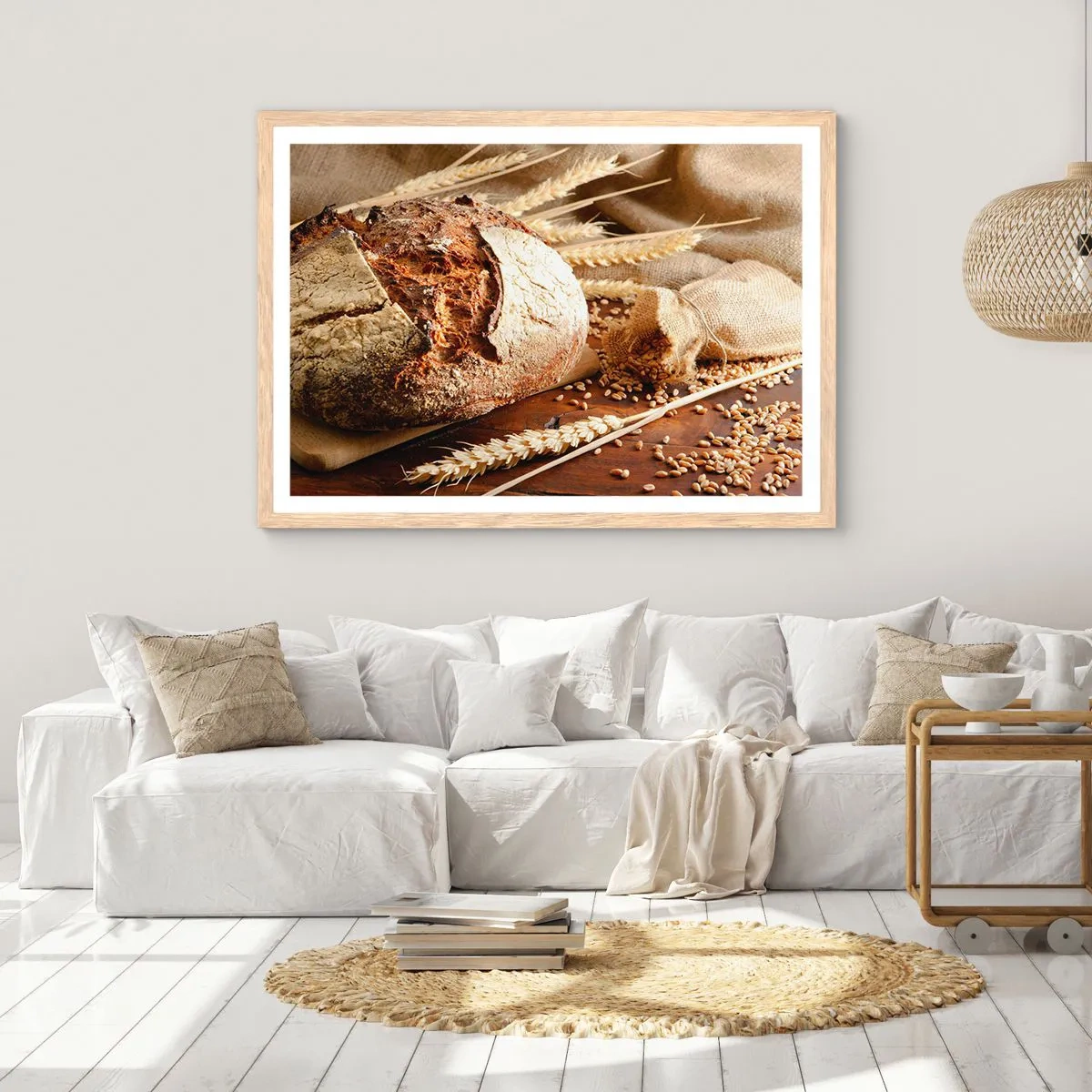 Plagát v ráme zo svetlého duba - Chutný, voňavý, chrumkavý - 70x50 cm