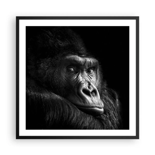 Plagát v čiernom ráme - Na čo sa tak pozeráš? - 60x60 cm