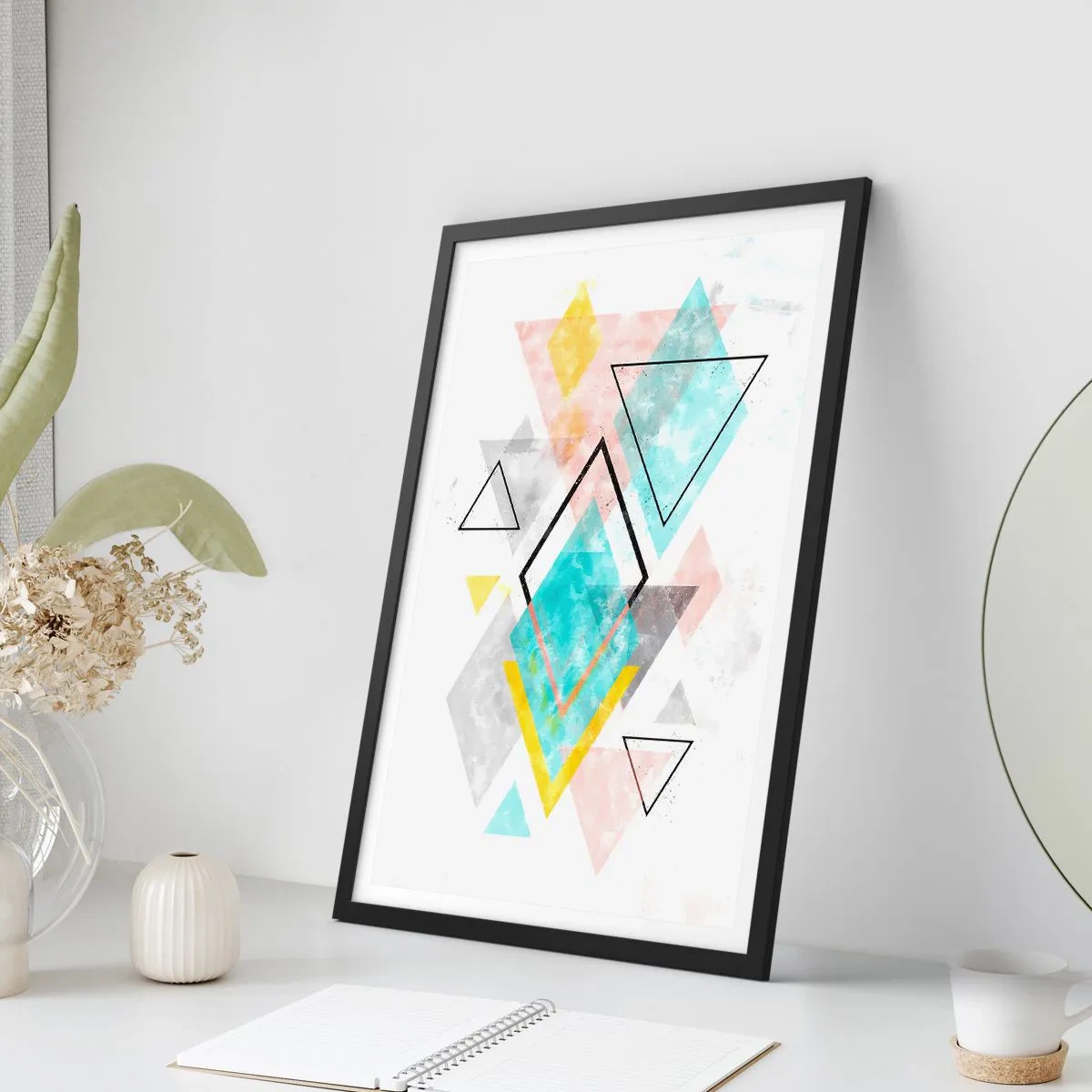 Plagát v čiernom ráme - Geometrická hračka - 61x91 cm