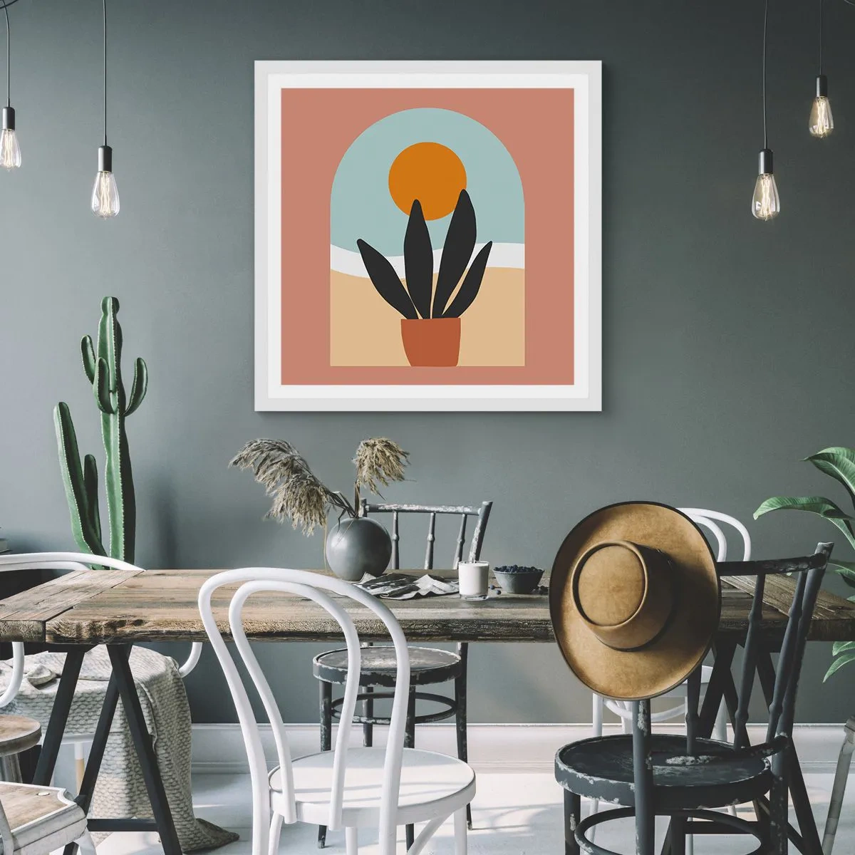 Plagát v bielom ráme - Malé radosti - 60x60 cm