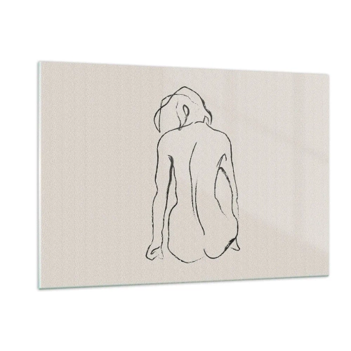 Obraz na skle - Dievčenský akt - 120x80 cm