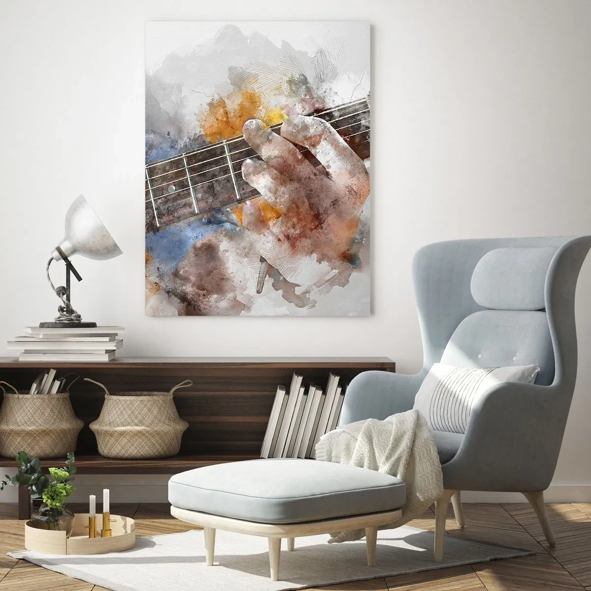 Obraz na skle - Poézia medzi strunami - 50x70 cm