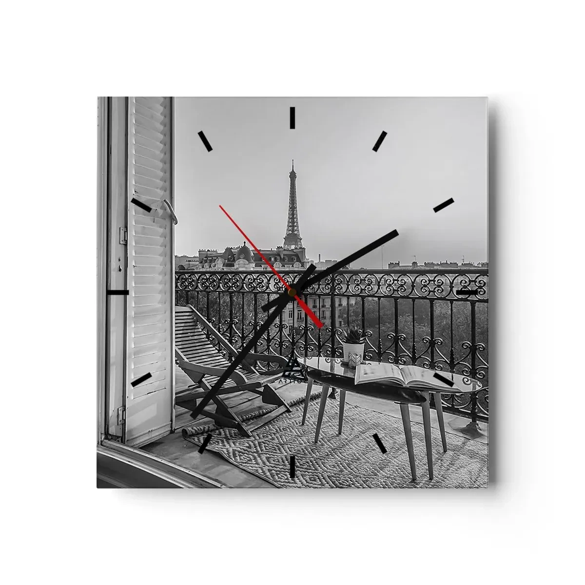 Nástenné hodiny - Parížske popoludnie - 40x40 cm