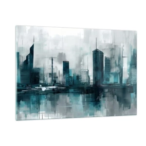 Obraz na skle - Mesto vo farbe dažďa - 120x80 cm
