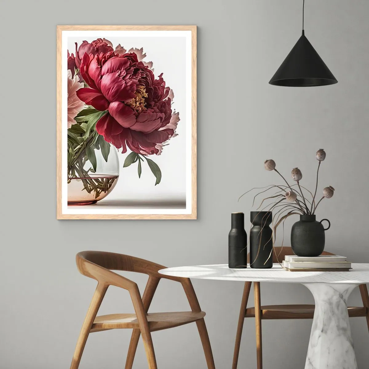 Plagát v ráme zo svetlého duba - V plnom rozkvete krásy - 50x70 cm