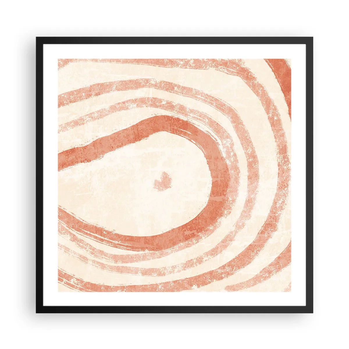 Plagát v čiernom ráme - Koralové kruhy – kompozícia - 60x60 cm