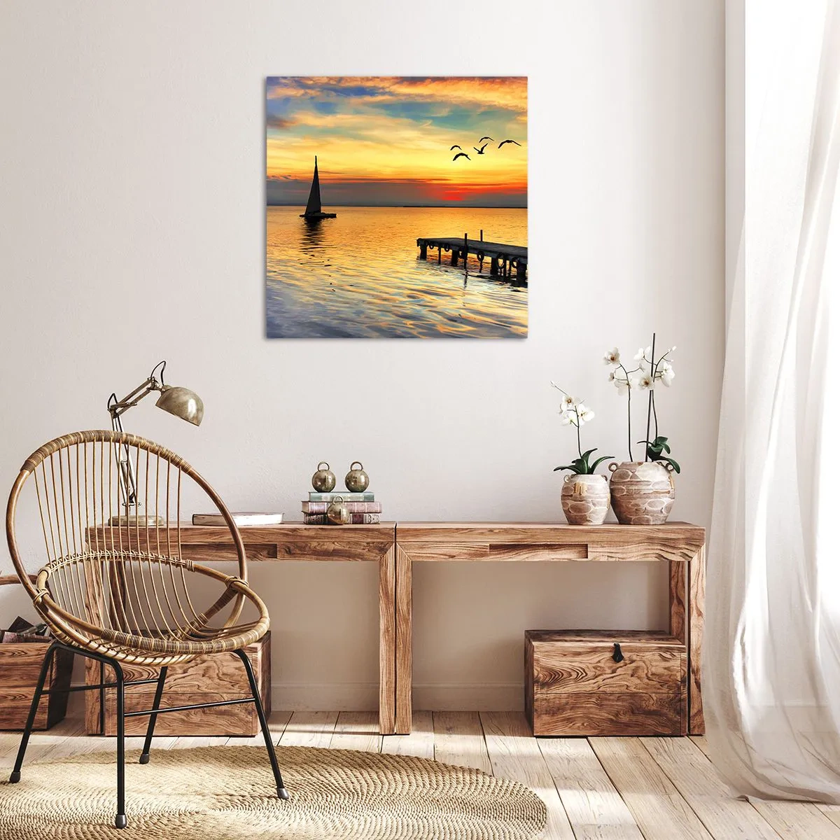 Obraz na plátne - Večerné návraty - 50x50 cm