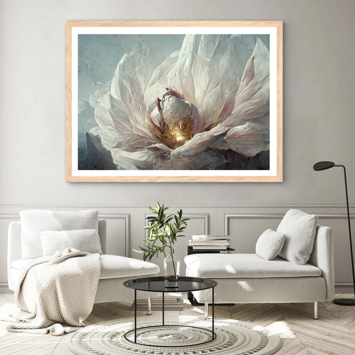 Plagát v ráme zo svetlého duba - Rozkvitá raz za sto rokov - 100x70 cm