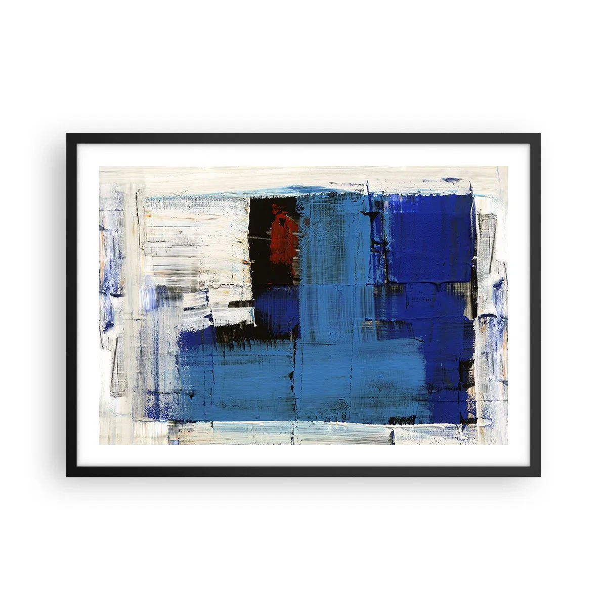 Plagát v čiernom ráme - Tajomstvo modrej - 70x50 cm