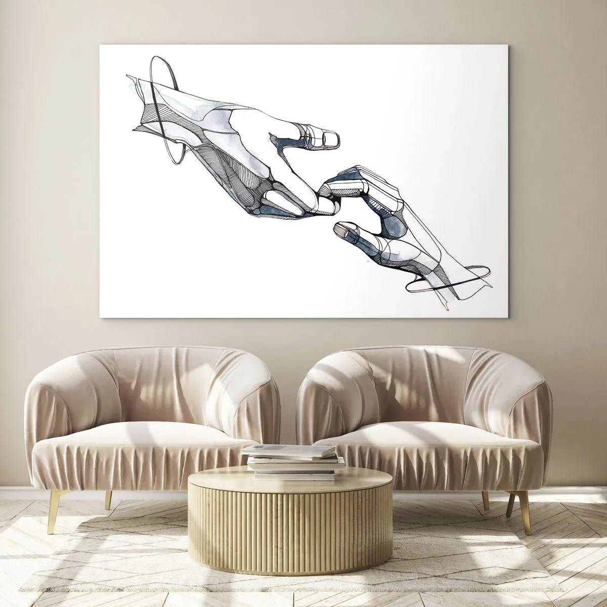 Obraz na skle - Dobré gesto - 100x70 cm