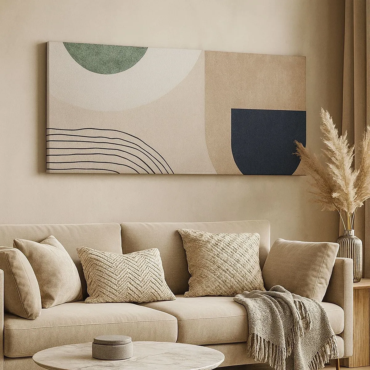 Obraz na plátne - Nežnosť oválu - 100x40 cm