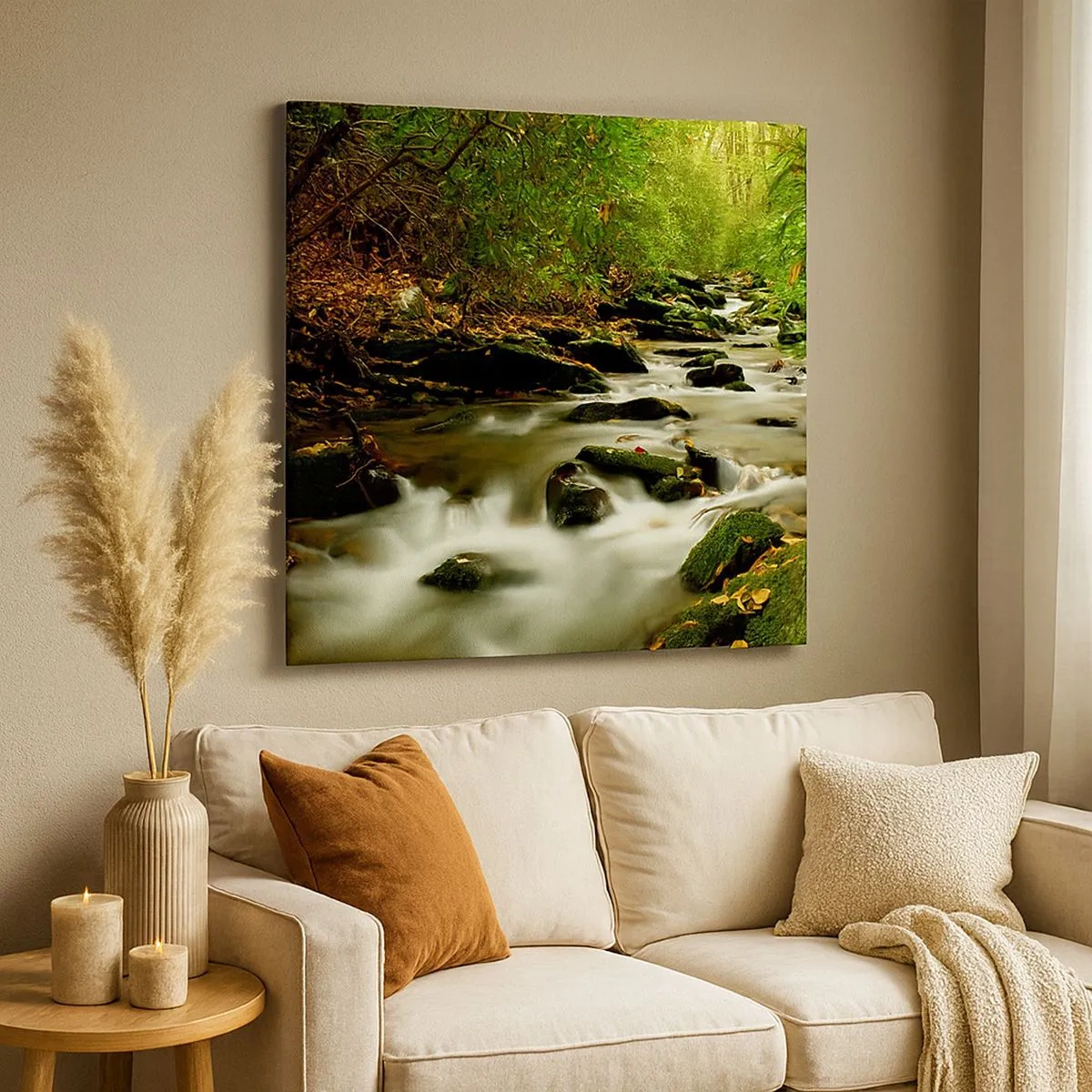 Obraz na plátne - Ako tekuté striebro - 30x30 cm