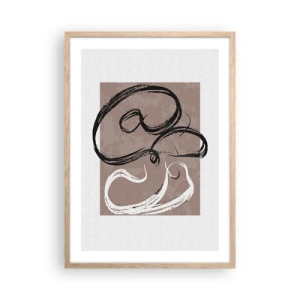 Plagát v ráme zo svetlého duba - Kompozícia – hľadanie úplnosti - 50x70 cm