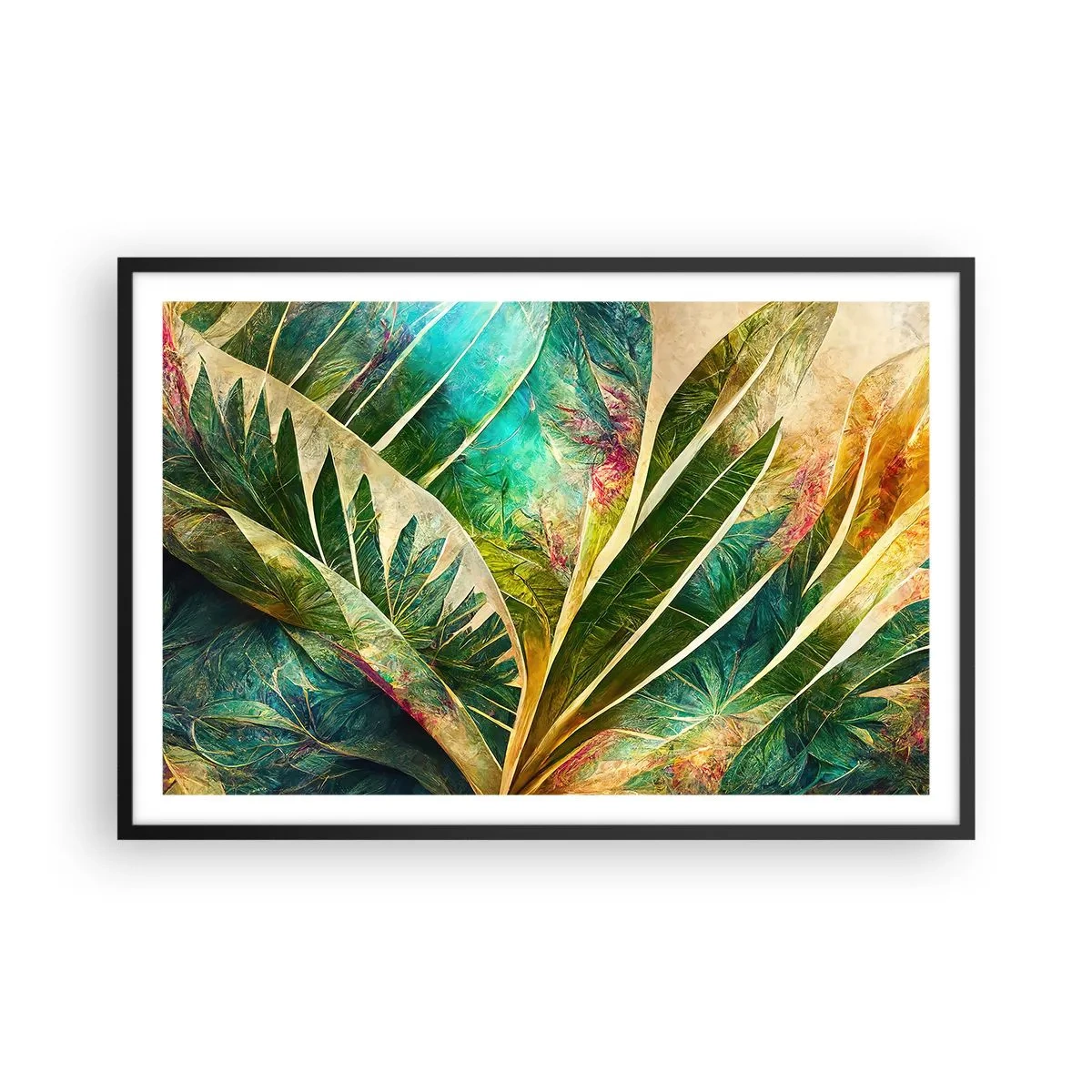 Plagát v čiernom ráme - Farby trópov - 91x61 cm