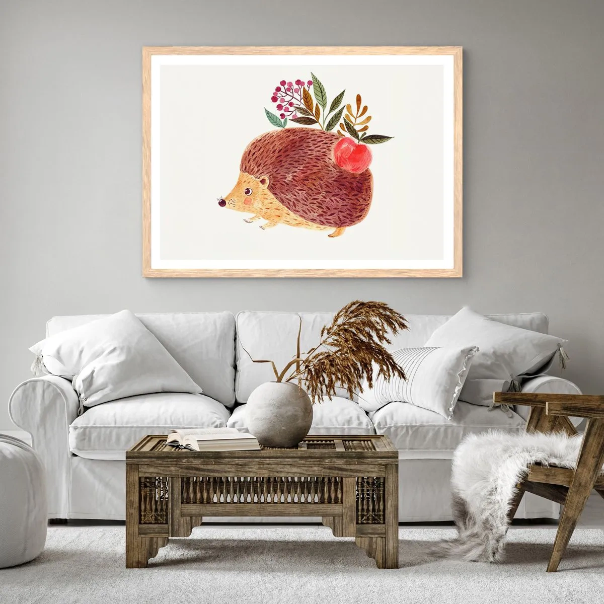 Plagát v ráme zo svetlého duba - A už ma máš rád - 40x30 cm