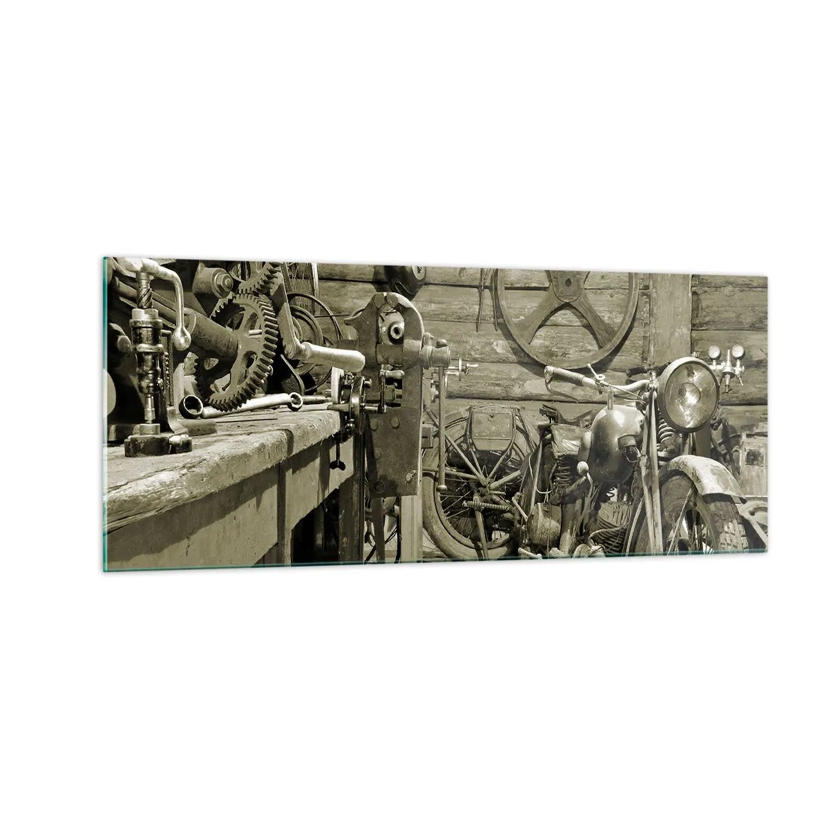 Obraz na skle - V kôlni strýka Mariána - 100x40 cm