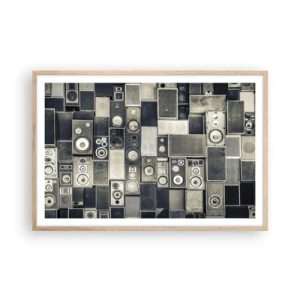 Plagát v ráme zo svetlého duba - A všetko je v pohode - 91x61 cm