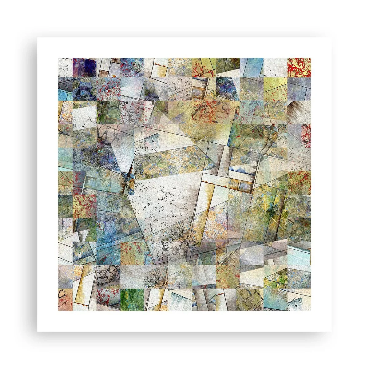 Plagát - Geometrické preskupenie - 50x50 cm