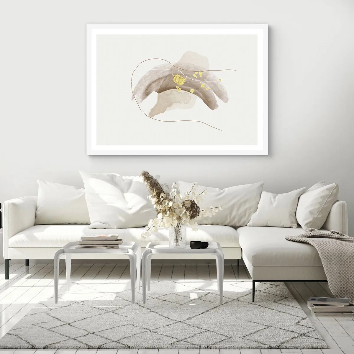 Plagát v bielom ráme - Vesmírna bytosť - 91x61 cm