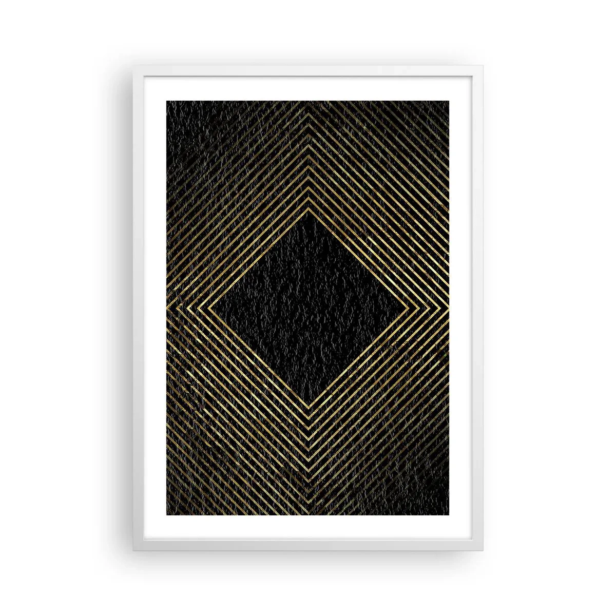Plagát v bielom ráme - Geometria v štýle glamour - 50x70 cm