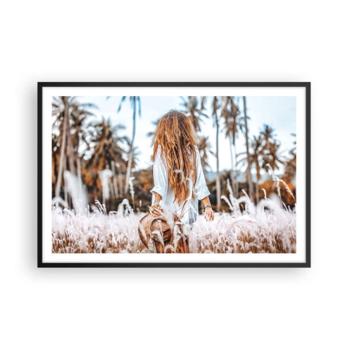 Plagát v čiernom ráme - Zrodená z trávnej páperie - 91x61 cm