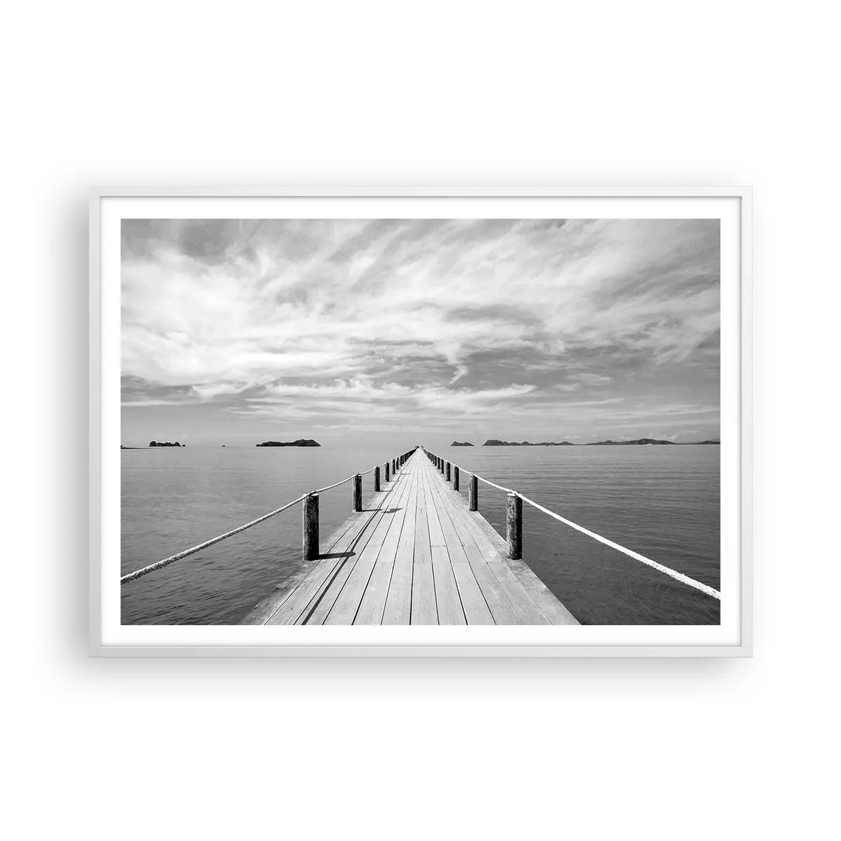 Plagát v bielom ráme - Čo tak cesta… - 100x70 cm