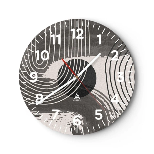 Nástenné hodiny - Ovál víťazí - 40x40 cm