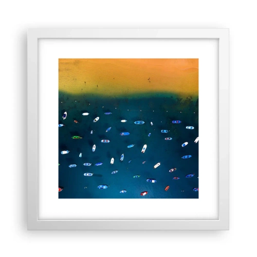 Plagát v bielom ráme - Prázdninová hra - 30x30 cm