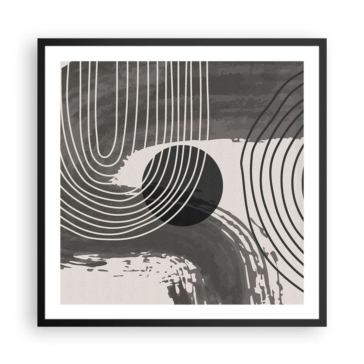 Plagát v čiernom ráme - Ovál víťazí - 60x60 cm