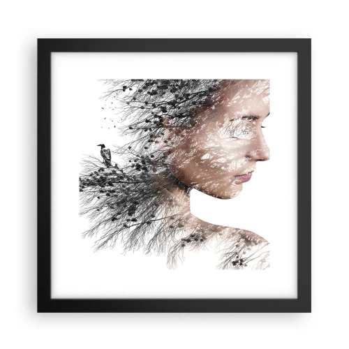 Plagát v čiernom ráme - Duch lesa - 30x30 cm