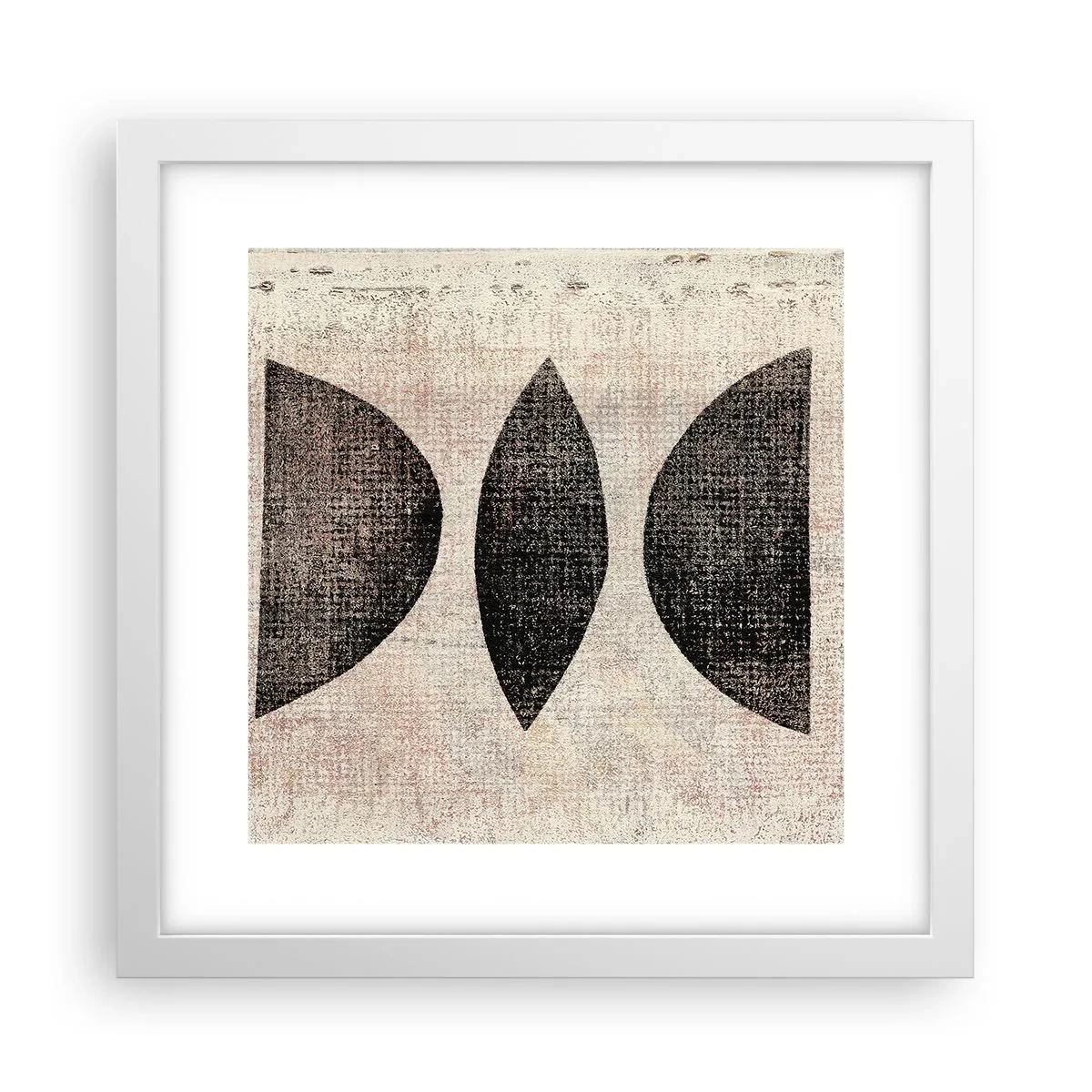 Plagát v bielom ráme - Etnická abstrakcia - 30x30 cm