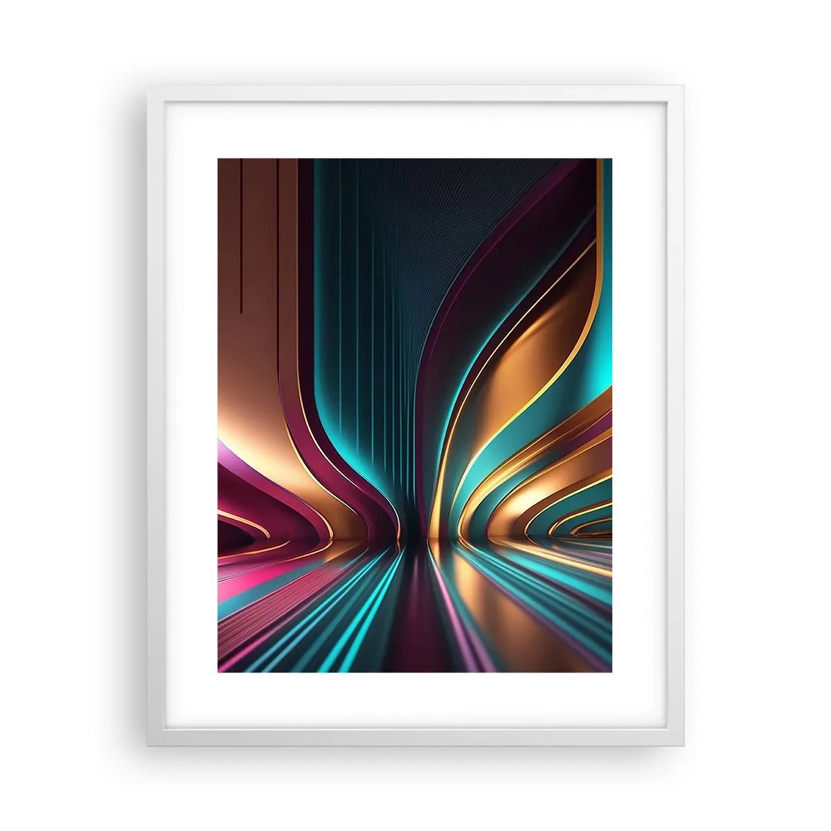 Plagát v bielom ráme - Architektúra svetla - 40x50 cm