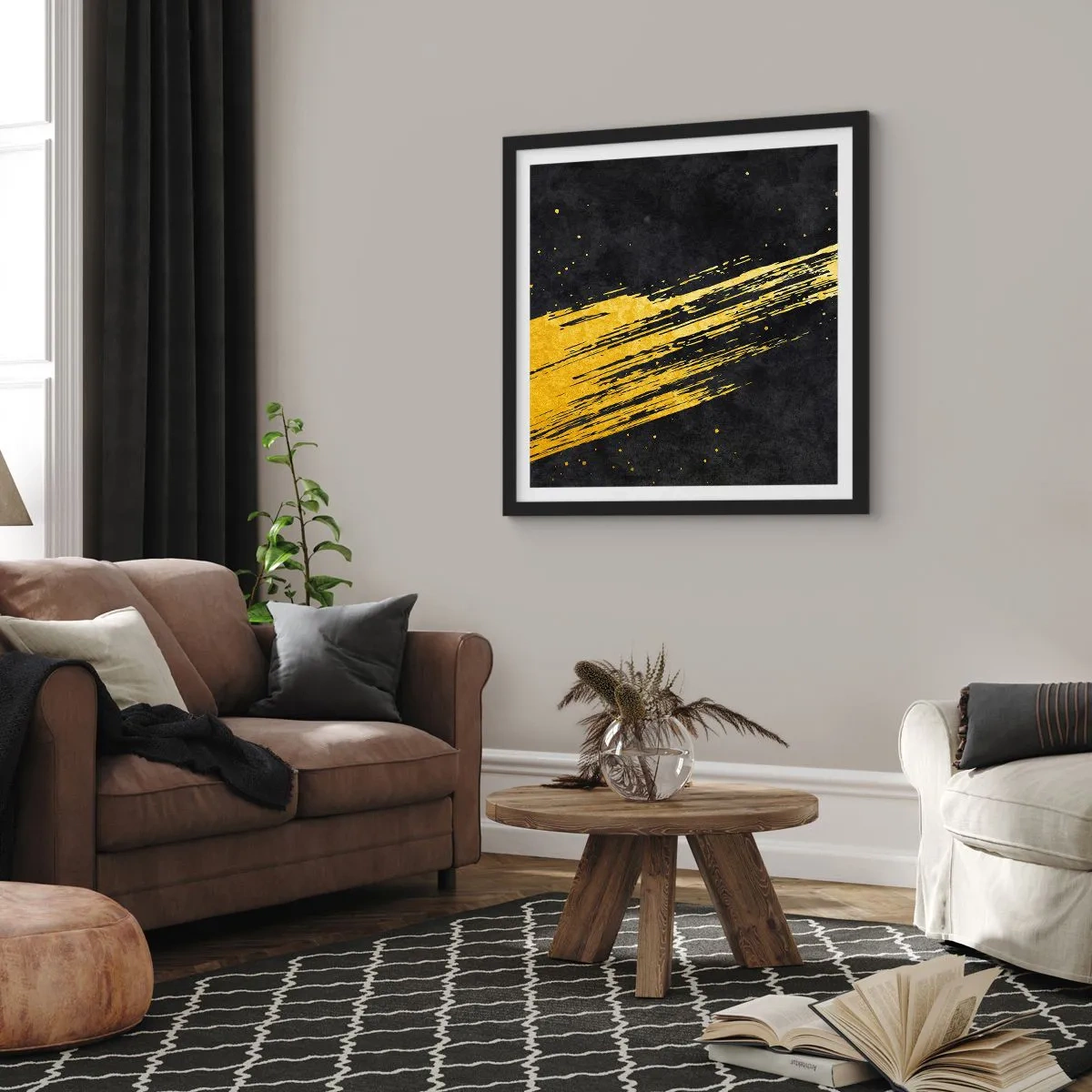 Plagát v čiernom ráme - Skok do hyperpriestoru - 50x50 cm