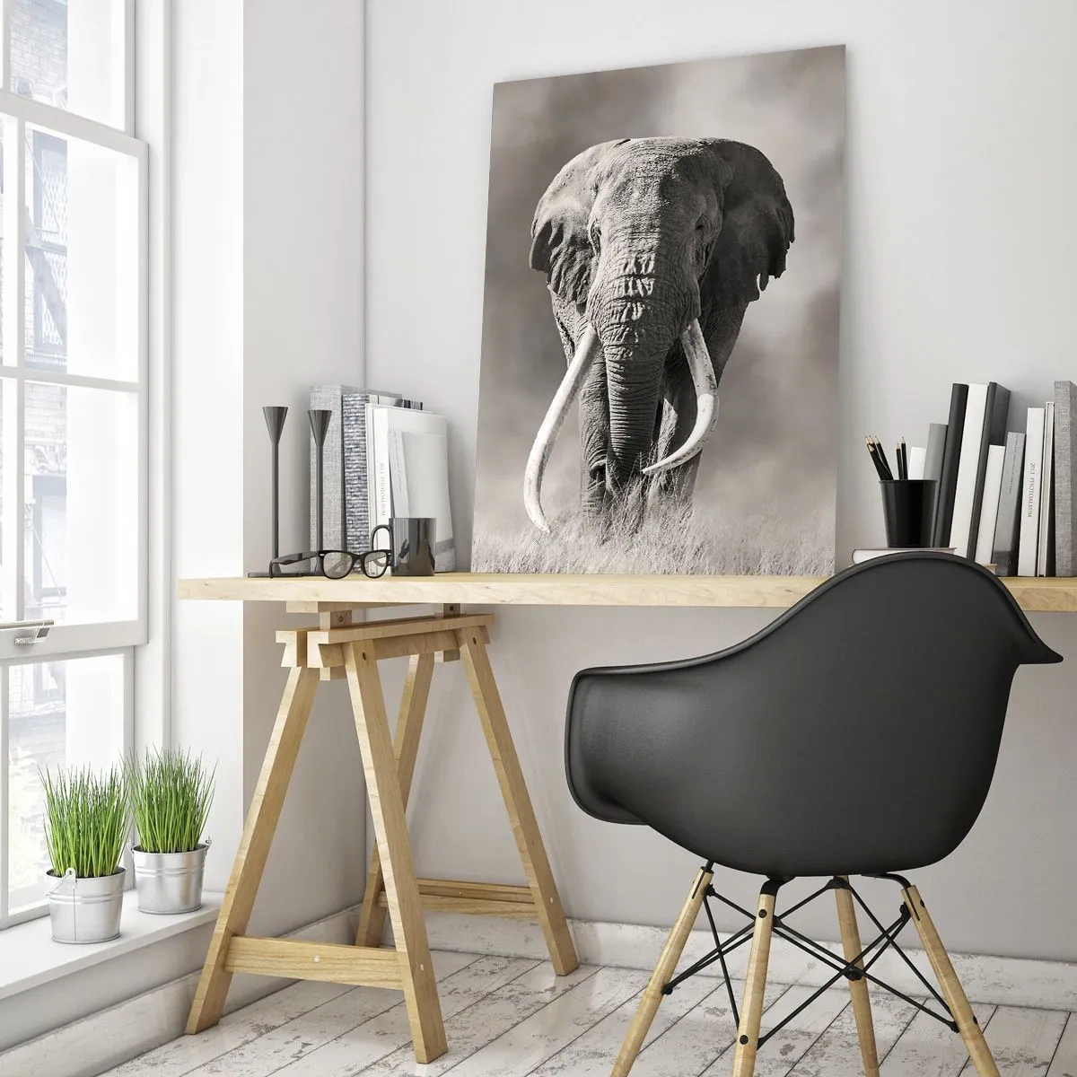 Obraz na skle - Africký patriarcha - 80x120 cm