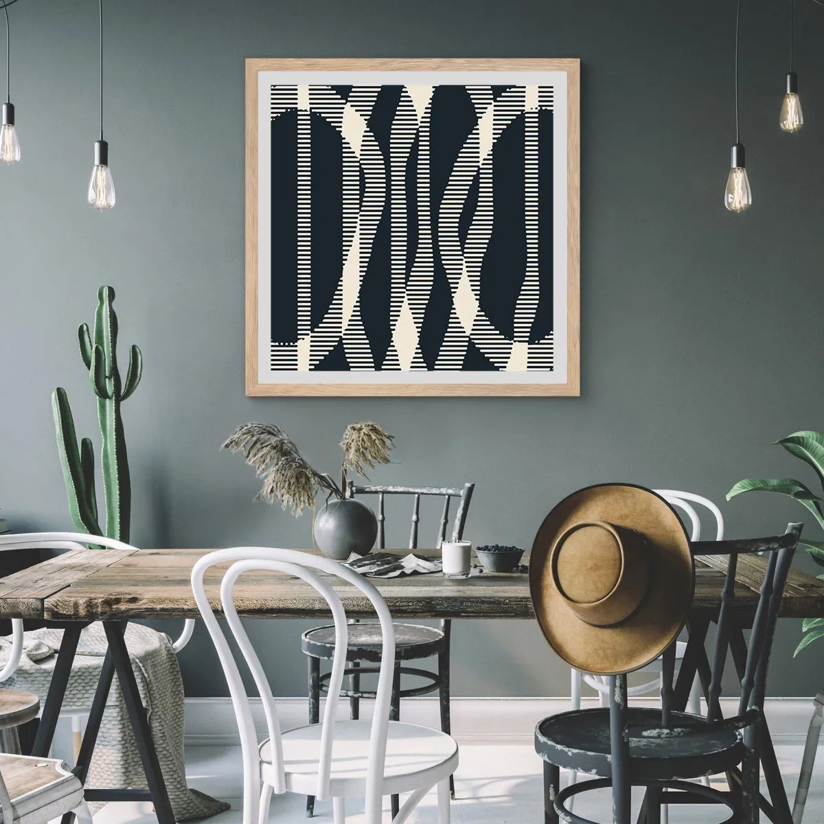 Plagát v ráme zo svetlého duba - Pokus o prelomenie temnoty - 40x40 cm