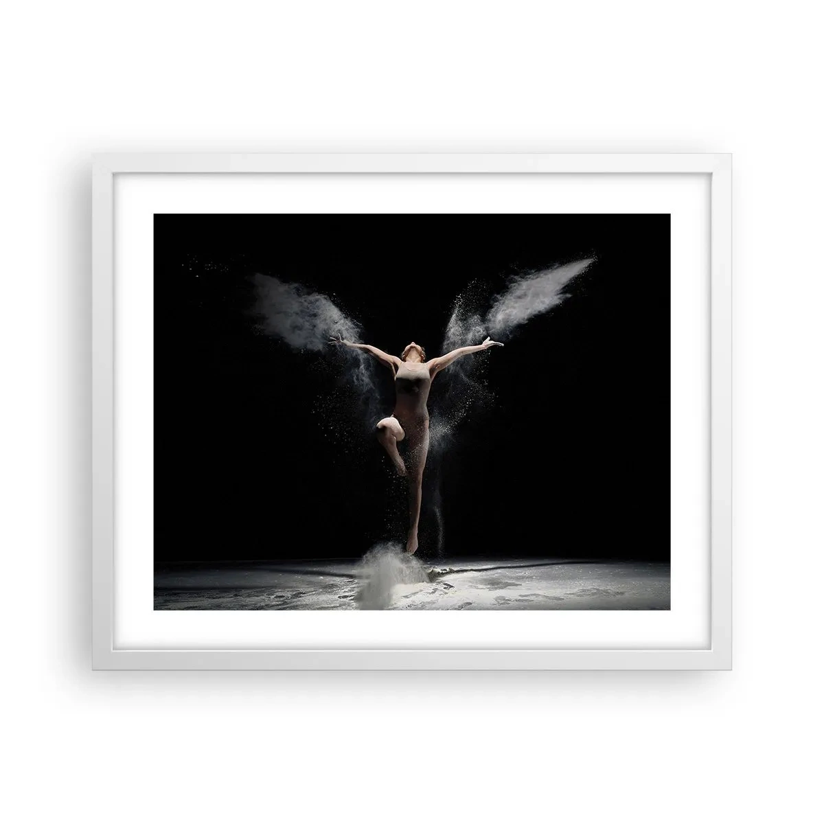 Plagát v bielom ráme - Elfovia existujú - 50x40 cm