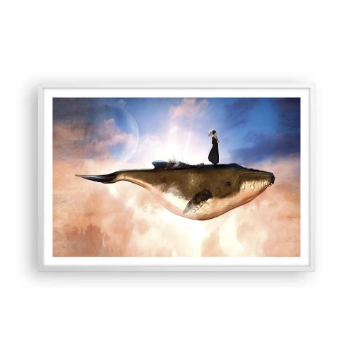 Plagát v bielom ráme - Surrealistická cesta - 91x61 cm