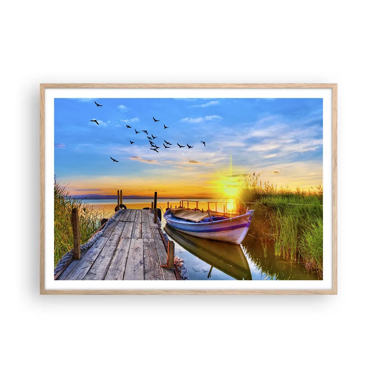 Plagát v ráme zo svetlého duba - Dovidenia, do zajtrajška - 100x70 cm